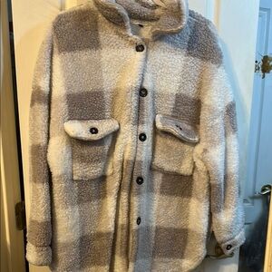Plaid Sherpa Jacket